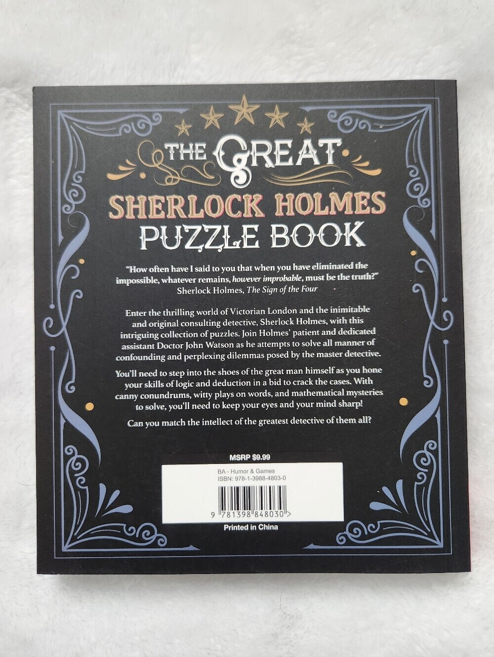 The Great Sherlock Holmes Puzzle Book Paperback Enigmas Logic Dr Gareth Moore - Picture 2 of 6